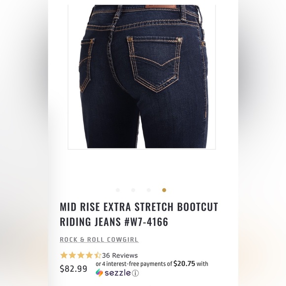 Rock & roll denim MID RISE EXTRA STRETCH BOOTCUT RIDING JEANS - Picture 7 of 8